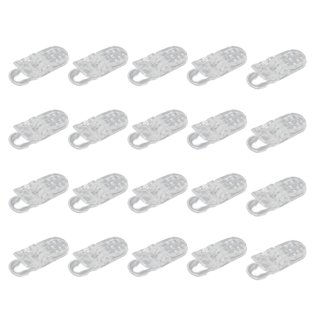 20PCS Anti Lost Lanyard Clip Transparent Multiple Use Large Rope Clip for Access Conference Card