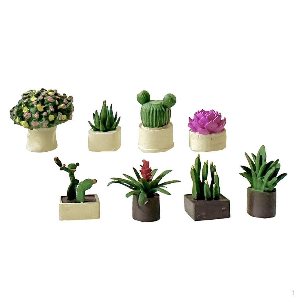 1:64 Scale Miniature Bonsai Plant Mini Potted Flower ,Fairy Garden,Dollhouse Plants Pot