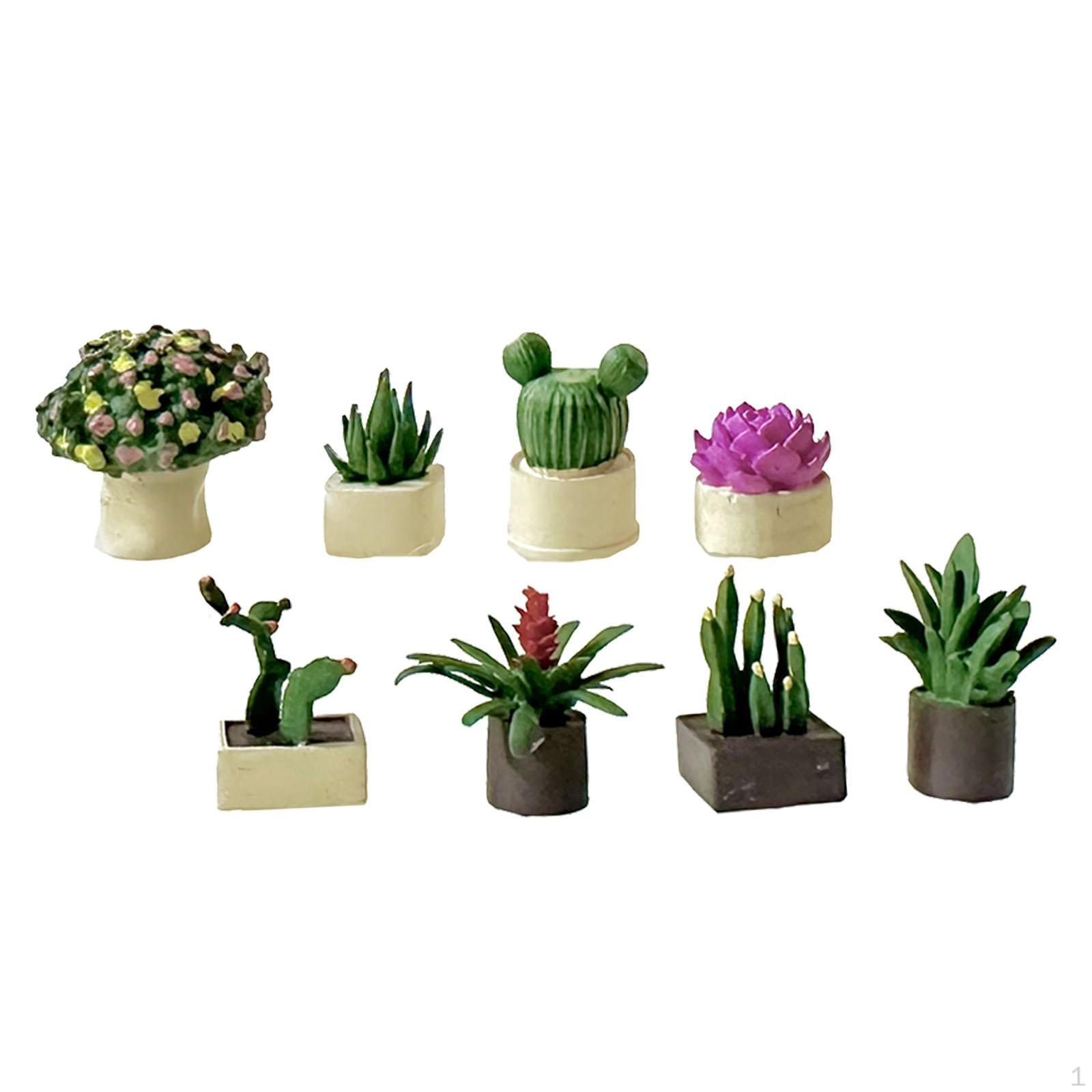 

1:64 Scale Miniature Bonsai Plant Mini Potted Flower ,Fairy Garden,Dollhouse Plants Pot