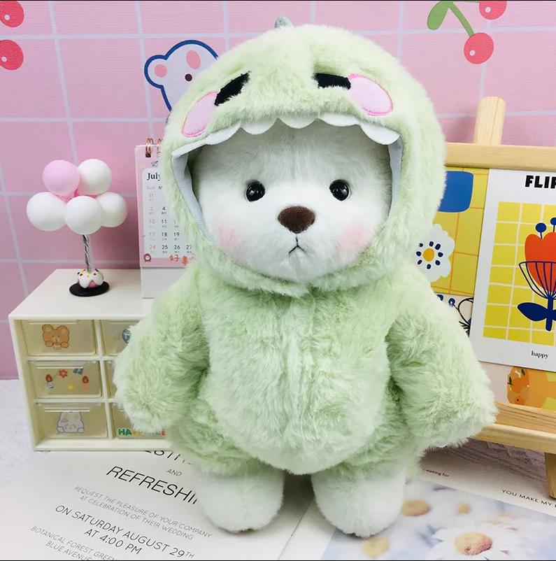 30cm Doll Clothing Soft Bear White Brown Cosplay Kawaii Toy Anime Accessories Set Cute Cartoon Friend Birthday Gift