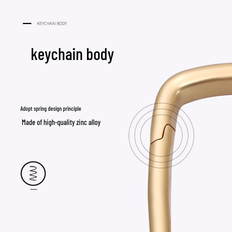 Cabron Universal Zinc Alloy Keychain with Small Horseshoe Buckle, Ideal for All Key Bags