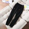 Plus Velvet Thickened Casual Chic Outfit Ladies's Fall and Winter Hooded Cardigan Jacket Sports Trousers Two-piece Outfit