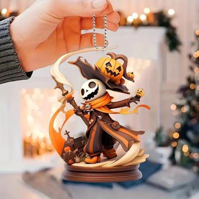 Halloween Autoanhänger Kreative Kürbis Jack Vampir Dekoration Rückspiegel Schlüsselanhänger Party Anhänger