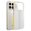 Anti-Fingerprint Corrugated Phone Case for Redmi K90 Pro Max Lightweight Luggage Stripe Protective Matte White Yellow