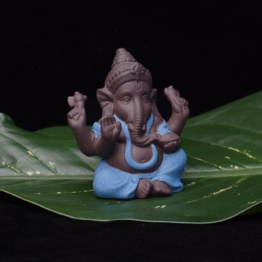 Ganesha Statue Buddha Monk Statue India Ceramics Arts Crafts Home Office Living Room Cabinets Decor Elephant God Home Decor