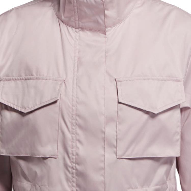 (WMNS) Nike Multiple Pockets Stand Collar Solid Color Woven Champagne Color Jacket Women's CZ8973-645