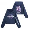 Kids' Long Sleeve Loose Pullover Letter Print Drawstring Hooded Sweatshirt