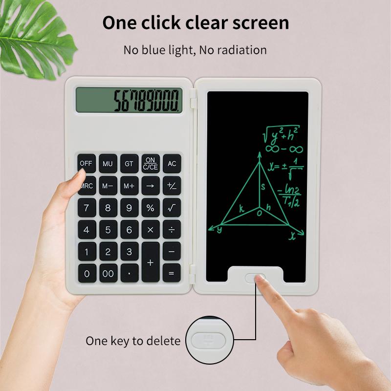 School Supplies Students Gift Calculator Electronic 12 Digits Calculator with 5 Inches Writing Tablet