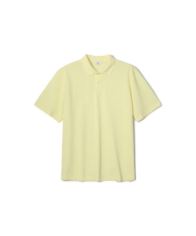 NOTIG Cotton Blend Aerocool Pique T-Shirt Yellow_Oks2T1Ts101Y1