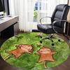 1PC Monkey Grass Office Round Area Rug,  Mat Suitable ForOffice, Under Office Chairs Bedroom Living Room Home Decor, Room Deco