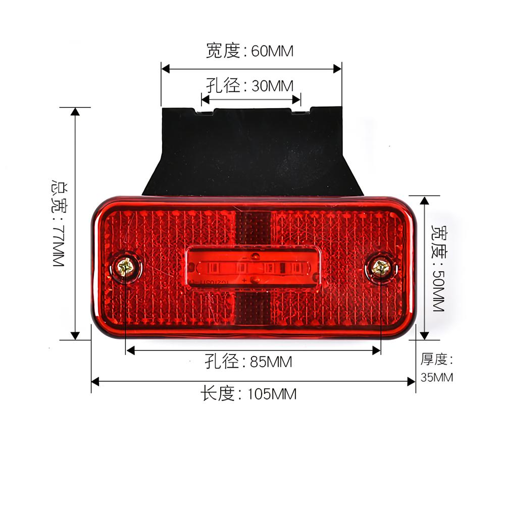 4Pcs Truck Sidelight 24V Parking Lights Trailer Side Marker Cargo Car Position Light Accessories Parts