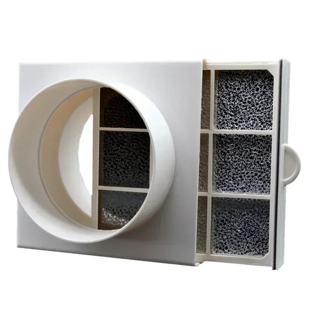 

Washable and reusable duct air filter with pull out sponge net for PVC and PE pipes capturing dust and debris for cleaner air