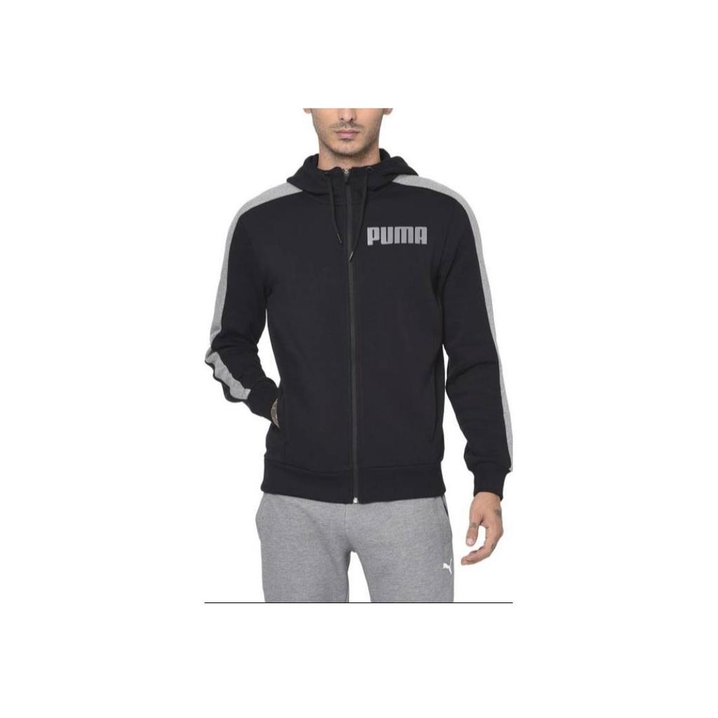 Puma Hooded Zip-Up Sweatshirt Jacket Men Tops Black 845162-01