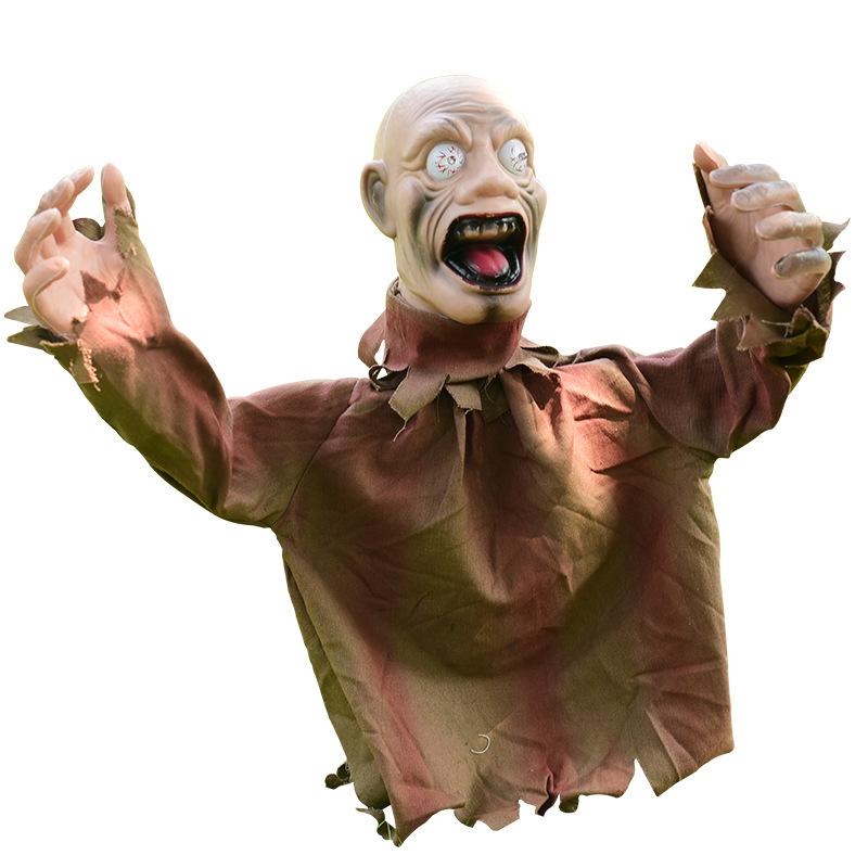 Fantasma que Agita Estaca de Suelo para Halloween Decoración Espeluznante - Accesorio de Miedo para Casa Embrujada o Broma de Sala de Escape.