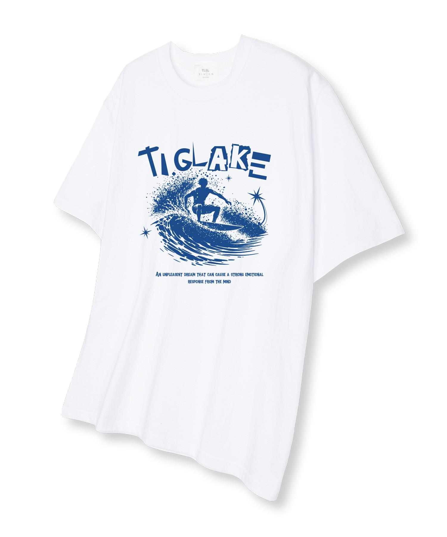 Tee Glake Surfboy Oversized Short Sleeve T-Shirt White Xl