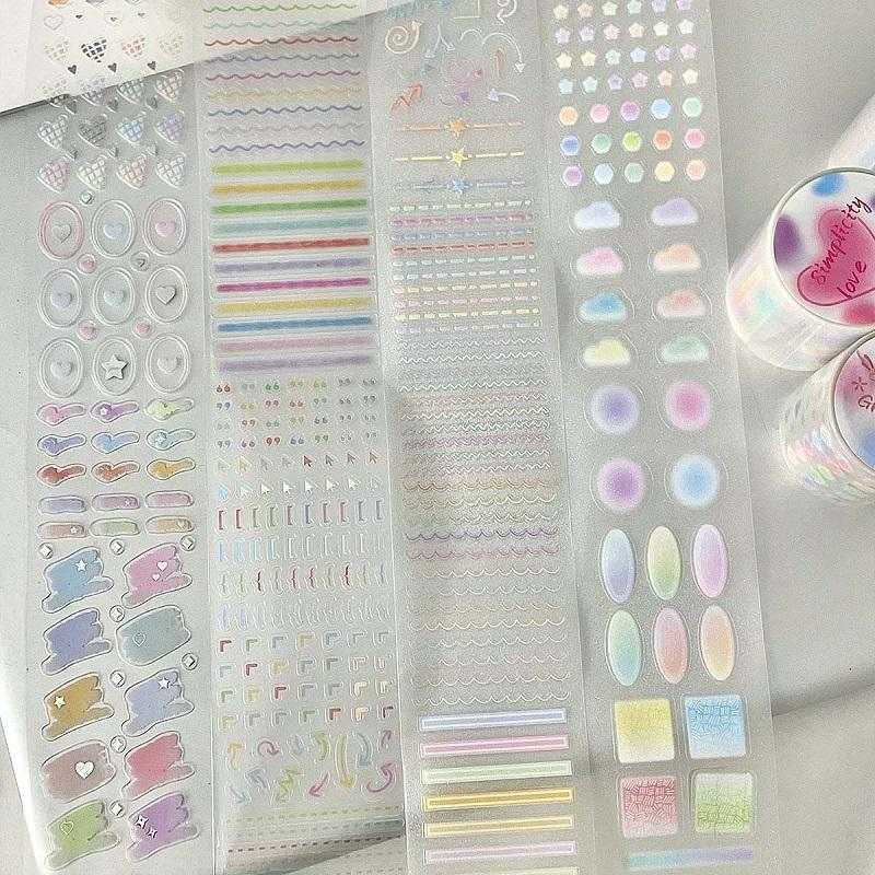 INS Japanese Style Stickers DIY Scrapbook Stickers Vintage School Stationery Decals Phone Case Diary Decorative Stickers