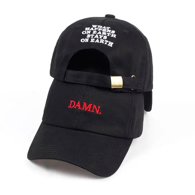 

DAMN Hats for Men and Woman Embroidered DAMN. Dad Hat Hip Hop Stitched Kendrick Lamar Unstructured Rapper Snapback Baseball Cap чорний