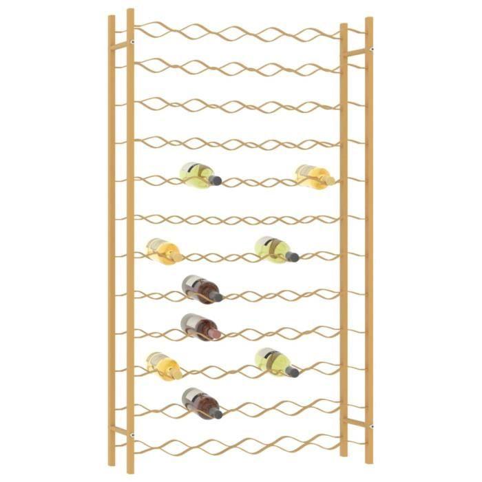 VidaXL Bottle Rack for 72 Bottles Gold Metal 340913