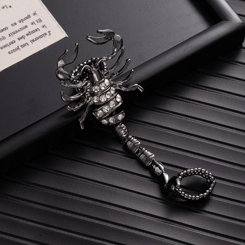 Strass 3D Skorpion Fingerarmband & Schlange Armreif Fußkettchen Körperkette