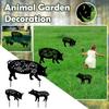 Gartenkunst Schwarzes Schwein Gartenstecker Acryl Hohlstecker