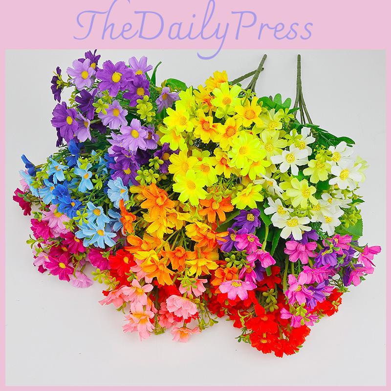 Artificial Daisy Flowers 28 Head Small Chrysanthemum Silk Flowers For Garden And Wedding Use