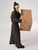 HAUS072C Stripe Vintage Pants Brown