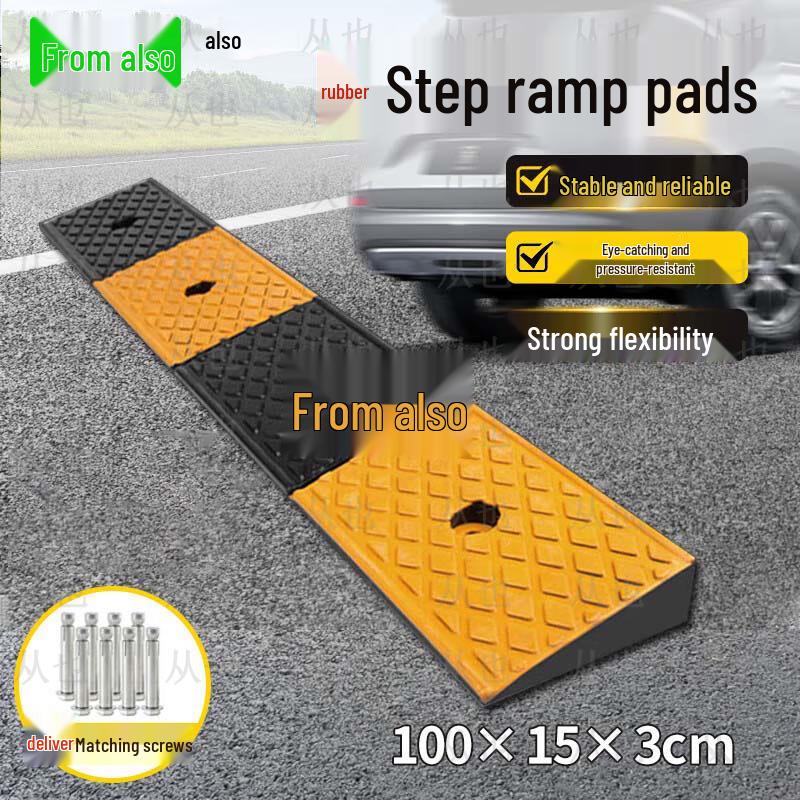 Heavy-Duty Rubber Curb Ramp