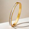 Punk Gold Color Bangles For Women Men Trendy Stainless Steel No-Fading Bracelets Bohemian Fashion Jewelry Accessories Gift