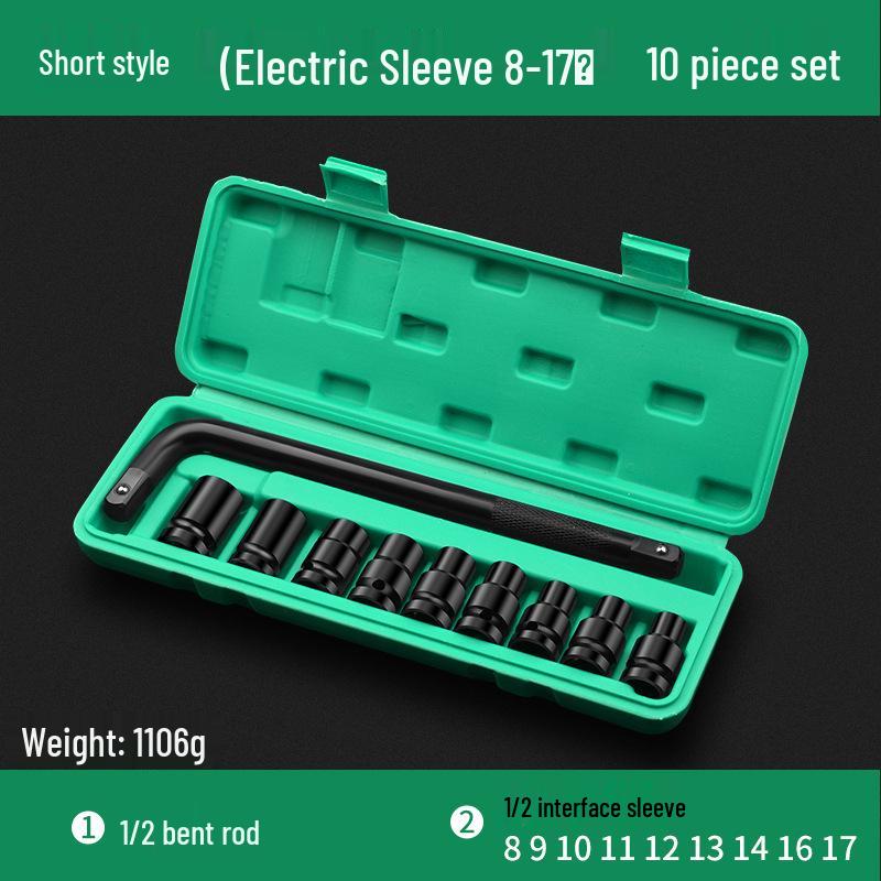 Comprehensive Electric Wrench Kit: Large, Medium, Small Socket Set with Air and Electric Wrench Tool Attachments