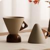 Gifts Vintage Ceramic Coffee Mug with Base Coffee Table Decorative Ornament Creative Home Mug Funnel Americano Latte Cup