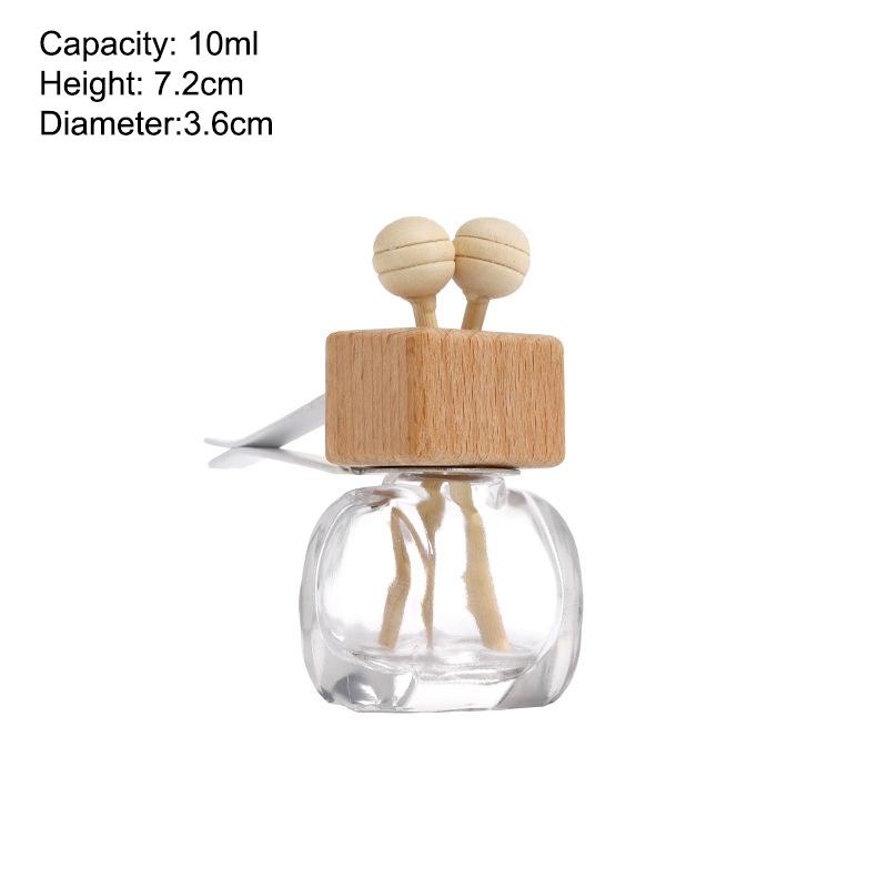 Car Fragrance Empty Glass Bottle Cute Car Air Freshener Bottle Perfume Clip Air Vent Outlet Aromatherapy Essential Oils Diffuser