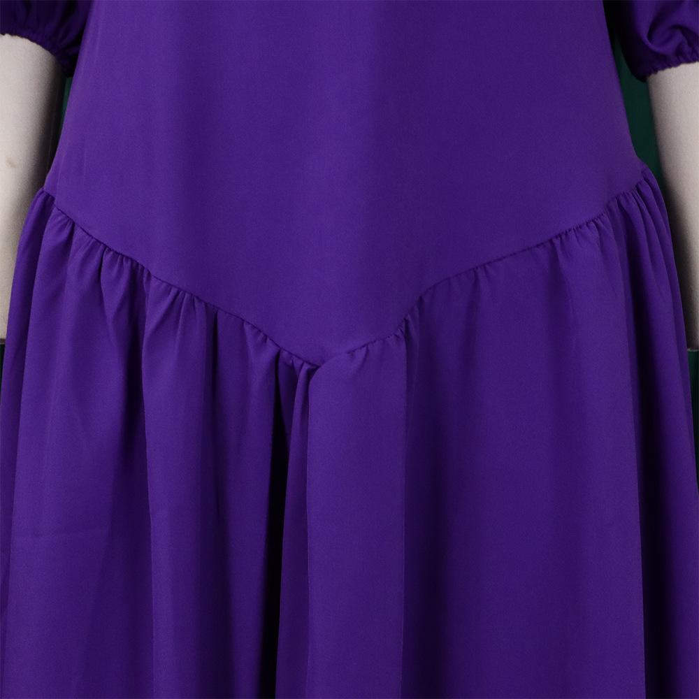 Pleated Puff Sleeve Plus Size Dress - European & American Fashion 2022