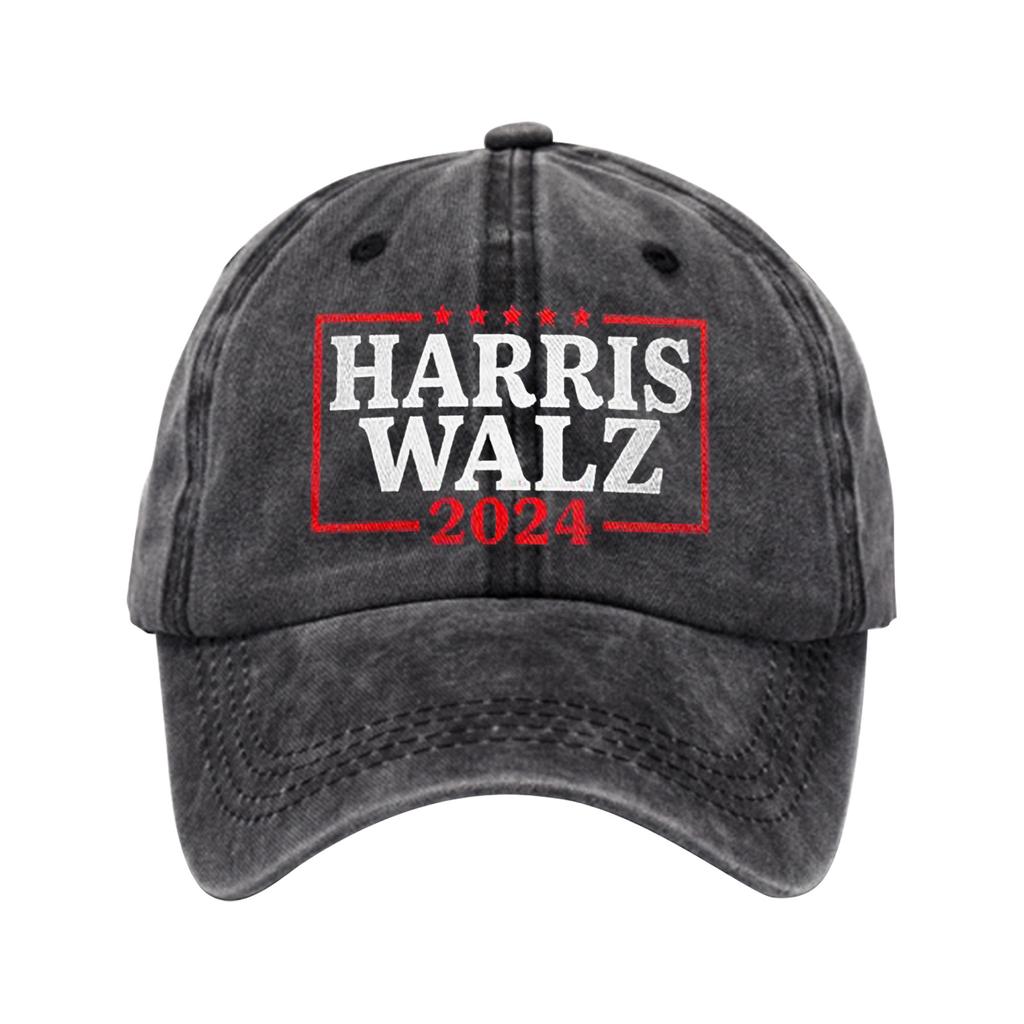 Vintage Harris Walz 2024 Campaign Hat Adjustable Unisex Distressed Baseball Cap Political Merchandise