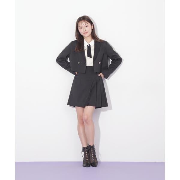 [Jill by Jill Stuart] Linen-like synthetic suiting jacket