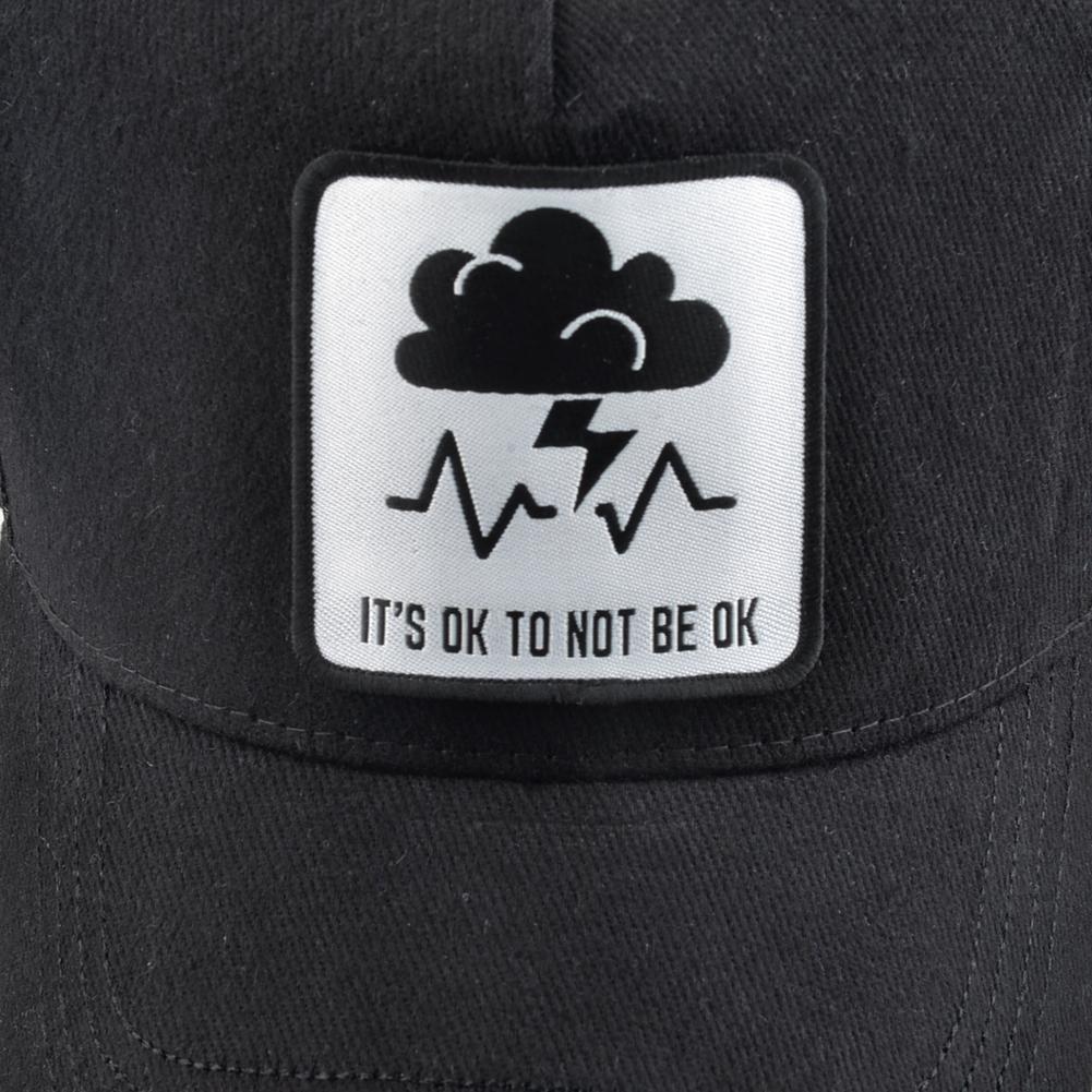 Baseballkappe mit Aufnäher, Snapback-Baseballmütze für Herren, vier Jahreszeiten, Outdoor-Schirmkappen, Damen, schwarz-weiß, lässige Kappe