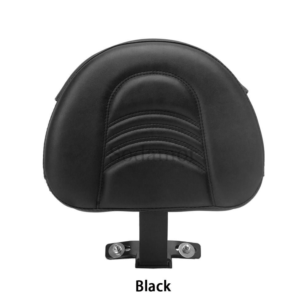 Motorrad Schwarz Verstellbar Hinten Fahrer Beifahrer Rückenlehne Einsteck Sissy Bar Sitz Für Harley Heritage Softail Classic FLSTC 2007-17