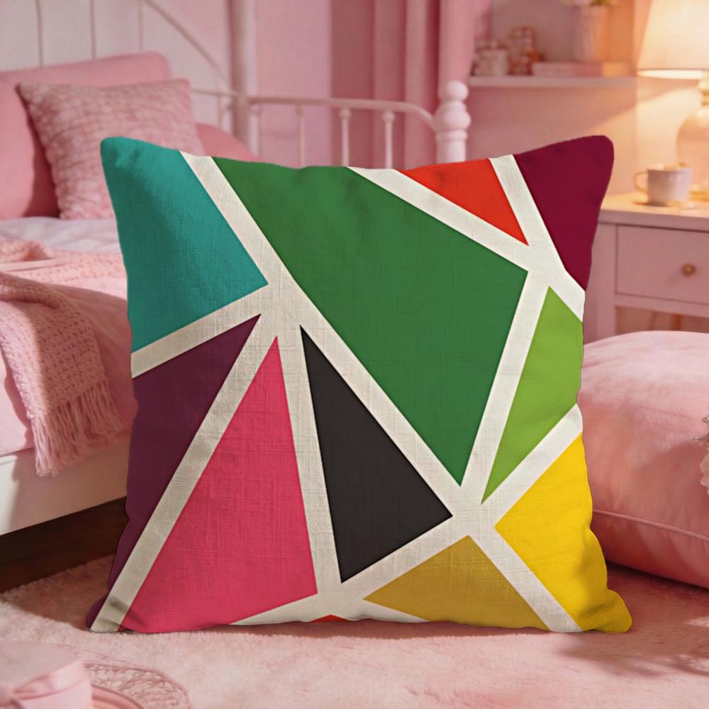 DecorTriangleS Cushion Cover Premium Comfort Reversible Pillow Cove Two In One Design for Any Room  Car Interior
