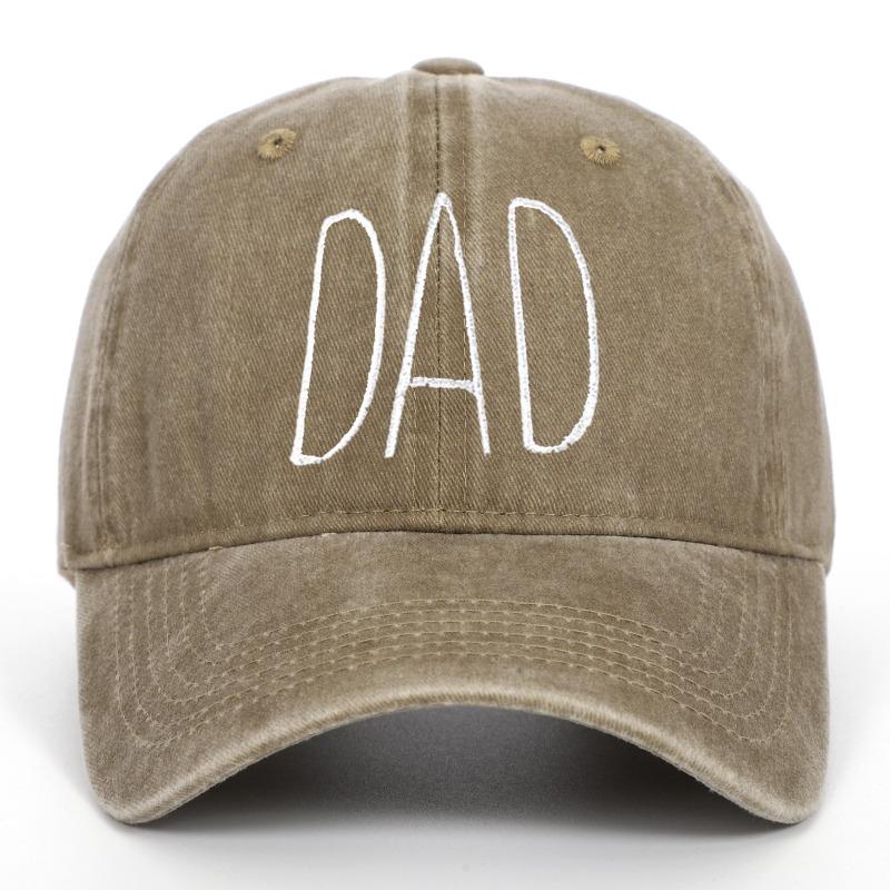 "DAD MOM" Gestickter Verstellbarer Fischerhut, Vintage-Wasch-Stil, Neutrale Unisex-Sonnenkappen für Outdoor-Aktivitäten, Urlaubsgeschenk
