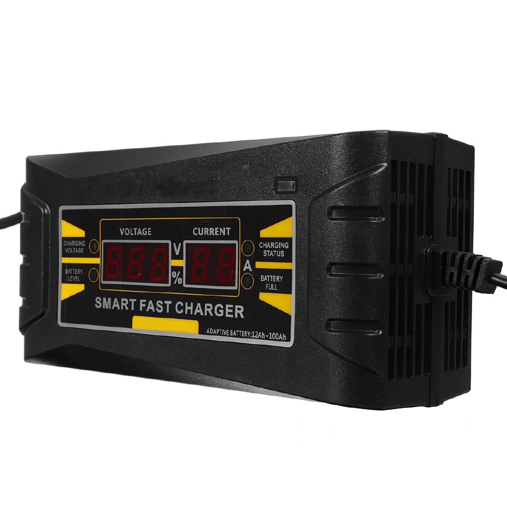 110V/220V To 12V 6A Full Automatic Car Battery Charger Digital Display Smart Fast Power Charging for Car Motorcycle