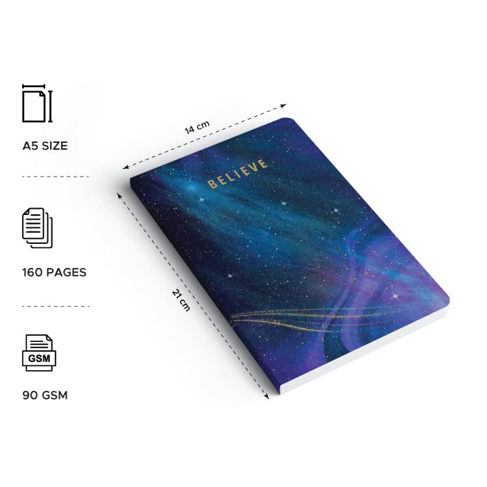 FACTOR NOTES A5 Notebook: Ruled | 90 GSM | 160 Pages (Believe) a5