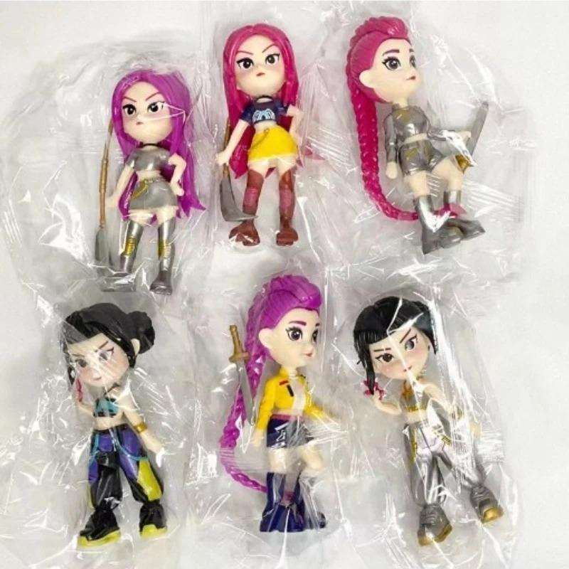6pcs/set New Kpop Demon Hunters Figure Series Anime Handmade Model Trendy Bedroom Decoration Boy Girl Gift Box Gift