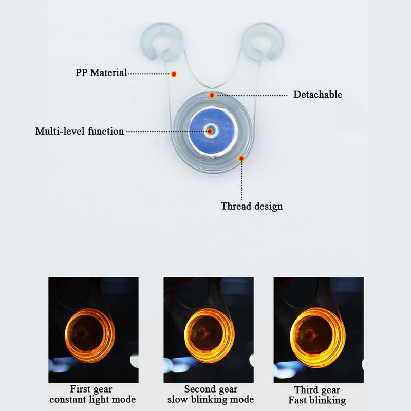 3Pcs/5Pcs Waterproof LED Tent String Rope Guard Hanging Lights Camping Accessories Mini Flashlight Outdoor Safety Warning Rope Light Bicycle Lamp