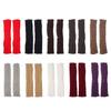 Warm Arm Warmers Elastic Button Mitten Long Knitted Gloves Fingerless Gloves Fingerless  Mittens