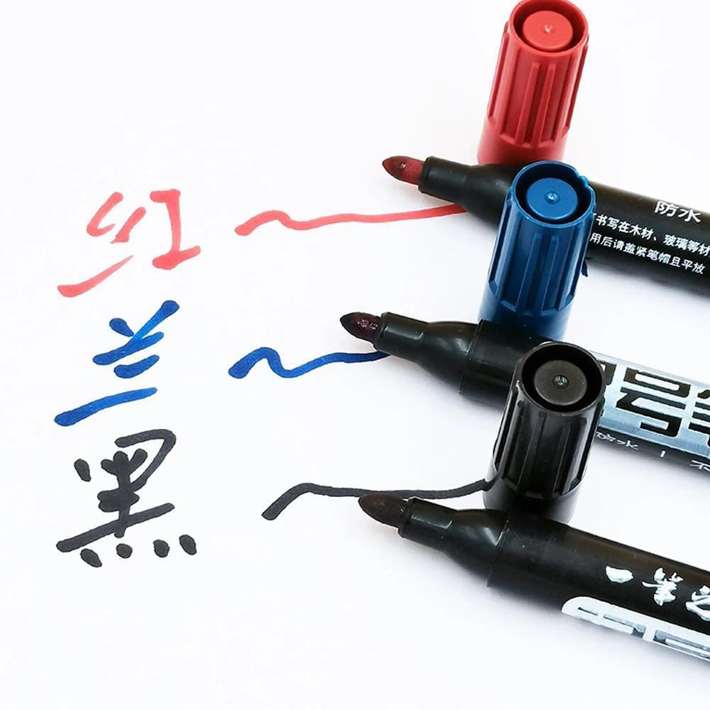 1-50Pcs Waterproof Oil-based Marker Pen Quick Dry Black Blue Red Ink Permanent for Metal Glass Stationery Art School Supply