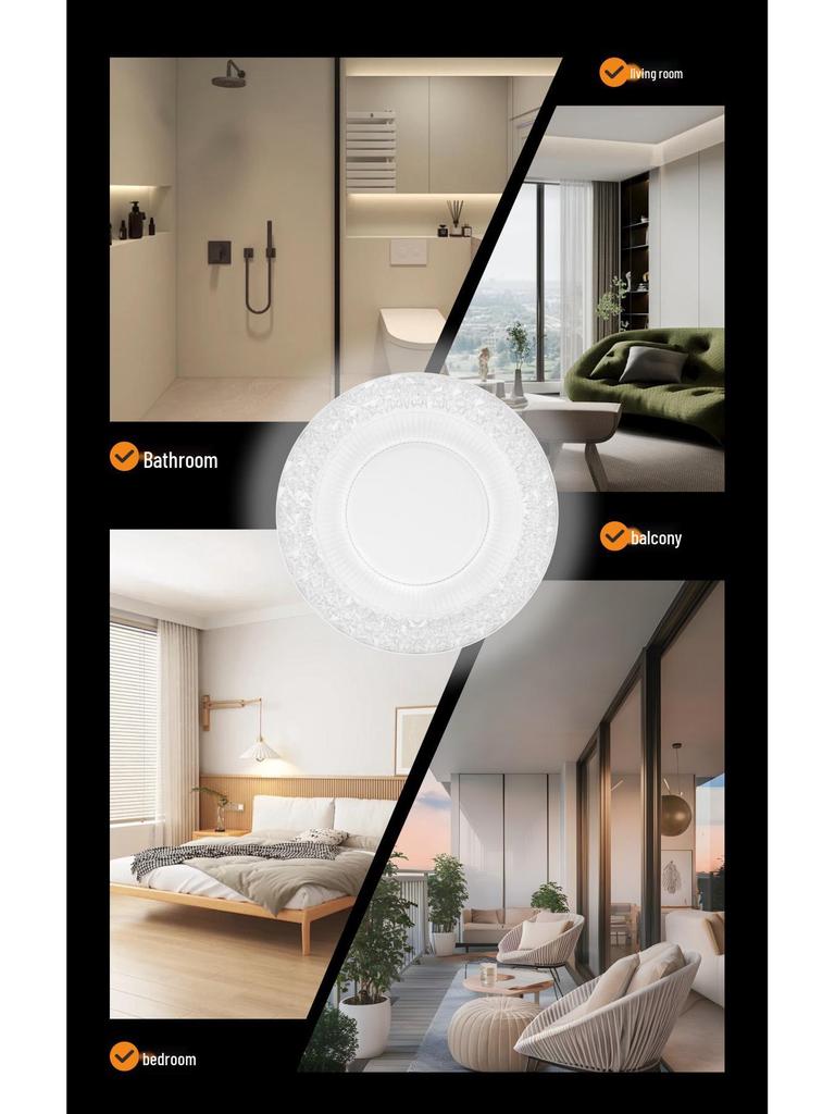 Dimmable E27 LED Crystal UFO Chandelier Light for Home