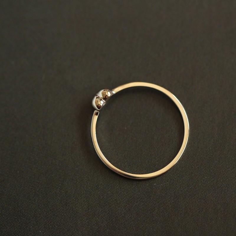925 Sterling Silver Plated 14K Gold Simple Heart Ring for Women Korean Cute Everyday Jewelry Accessories