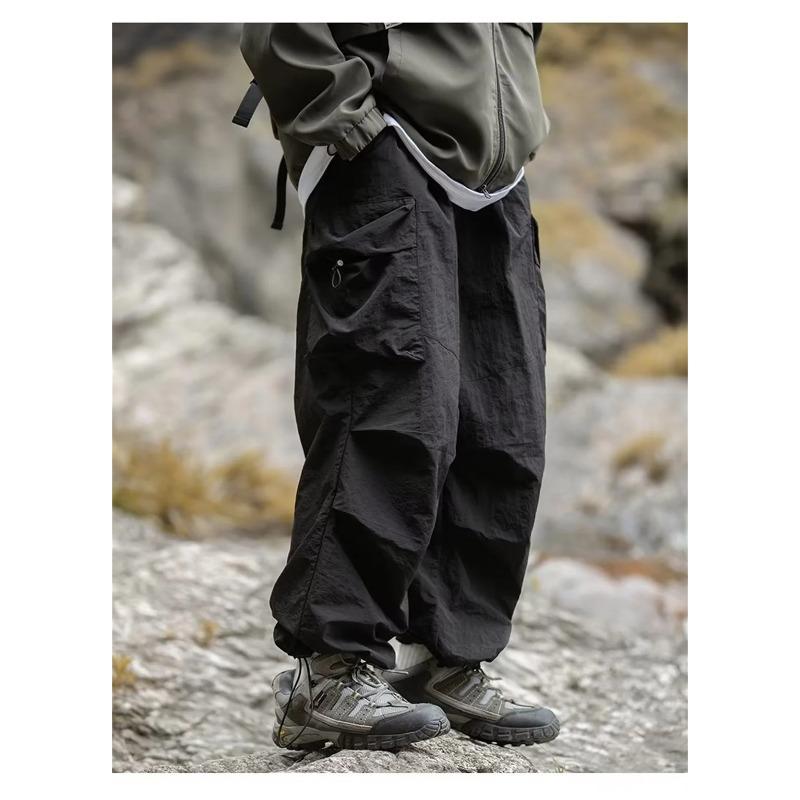 Men's Spring  Autumn Waterproof Hip Hop Mountaineering Pants Casual Harajuku Work Pants Black Cargo Outwear Pant