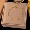 Moda Europeo-Americana Collana a Strati con Catena Piatta a Maglia Serpente a Tre Strati per Donna - Catena Clavicola con Croce in Metallo