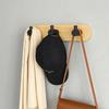 Bamboos And Stainless Steel Hook For Hanging Towels Clothes Decorative Coat Rack Wall Mounted Key Organizer