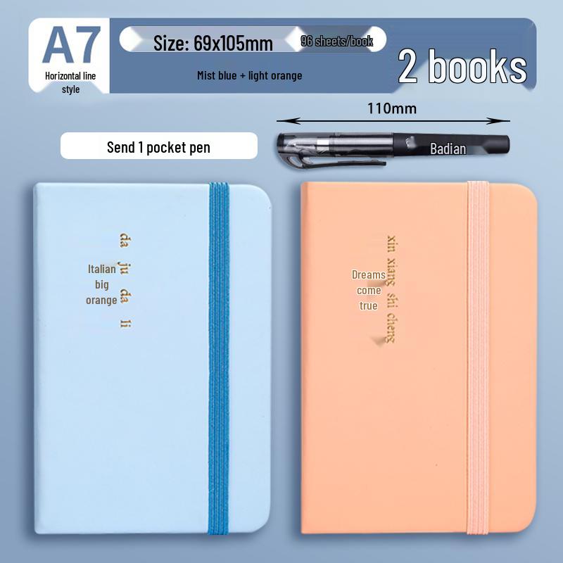 A7 Mini Pocket Notebook - Portable, Simple Style, High Value Memo Pad